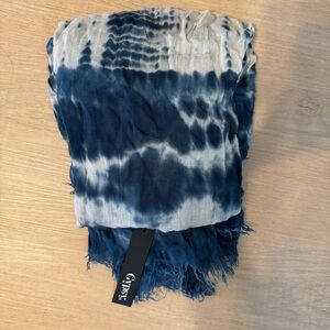 Couture Gypsy Blue and White Scarf